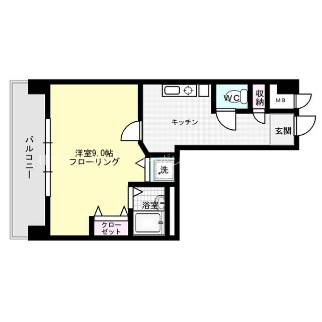 コリール白木原 401号室 間取り