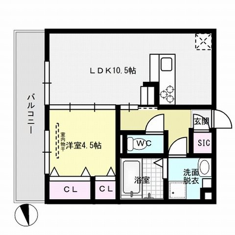 D-roomグランクリュ姪浜 間取り