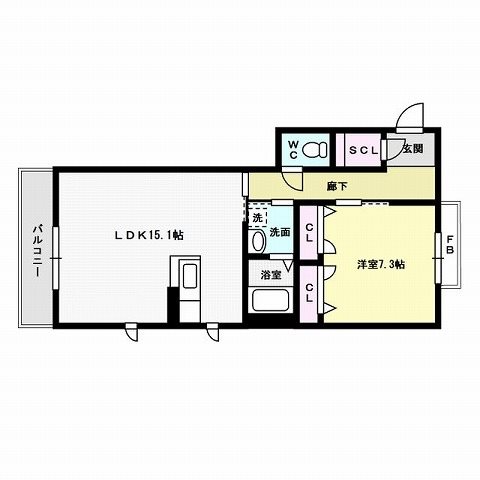 シャーメゾン西新7丁目 間取り