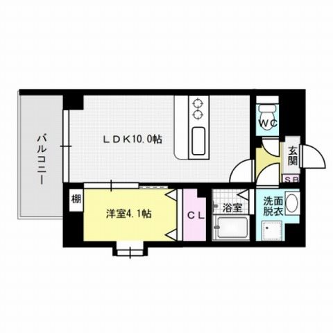 LIBTH西新Ⅱ～ネット無料～ 間取り