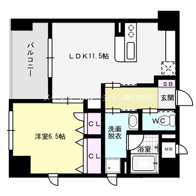 VillaSound 701号室 間取り