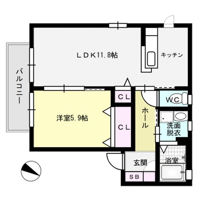 ショコラメゾン 101号室 間取り