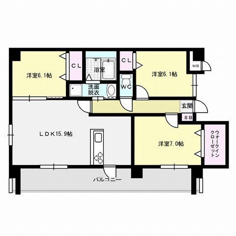 サンライズ百道 間取り