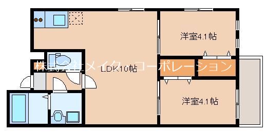 カトレア姪浜Ⅲ 間取り