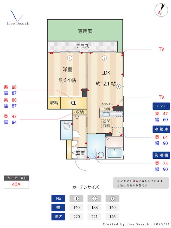 シェソワ弥生 102号室 間取り