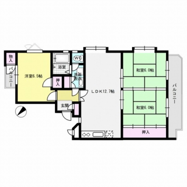 フローラル城南 間取り