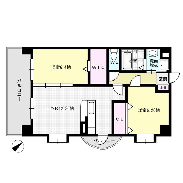 スカイシャトレ曰佐 間取り図