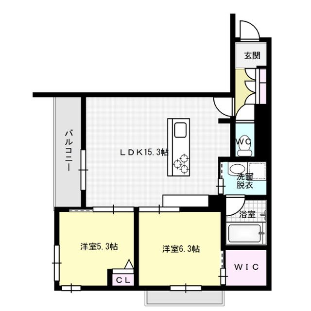 シャーメゾン大野城 203号室 間取り