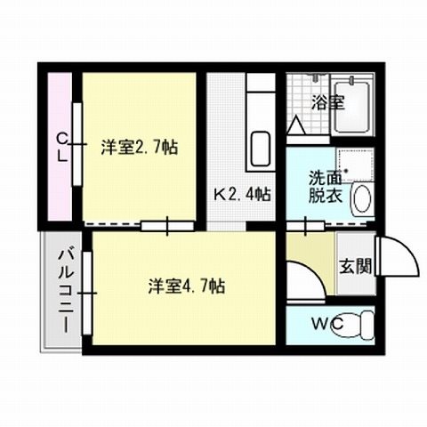 SMILEAX西新axis 間取り
