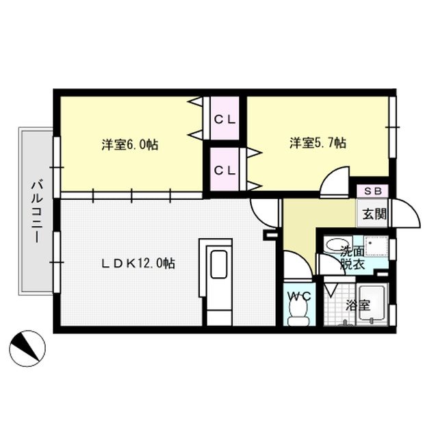 ピノーチェB棟 間取り図