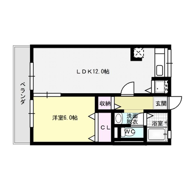 アーバンフラット山田A棟 101号室 間取り