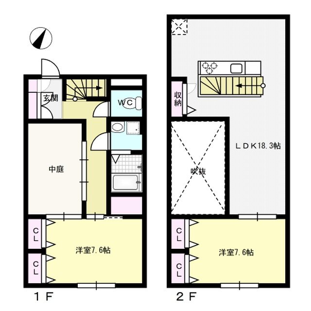 Patio Park 4F号室 間取り