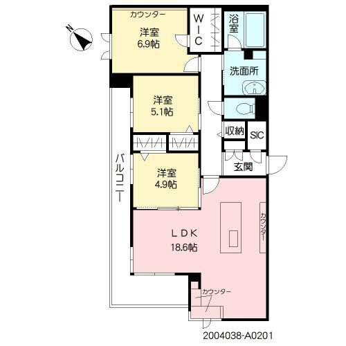間取り シャーメゾン美しが丘 間取り図