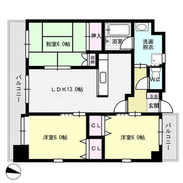 間取り シャトーポルテ 間取り図