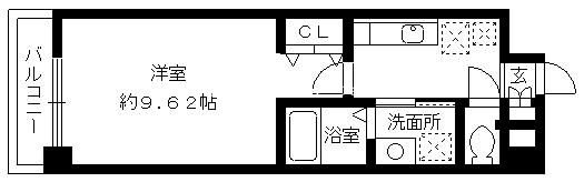 ラピスラズリ桜坂 204号室 間取り