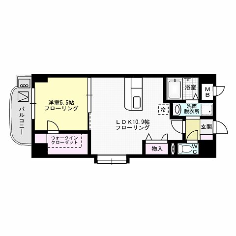 グローリア・ミオ・大野城 203号室 間取り