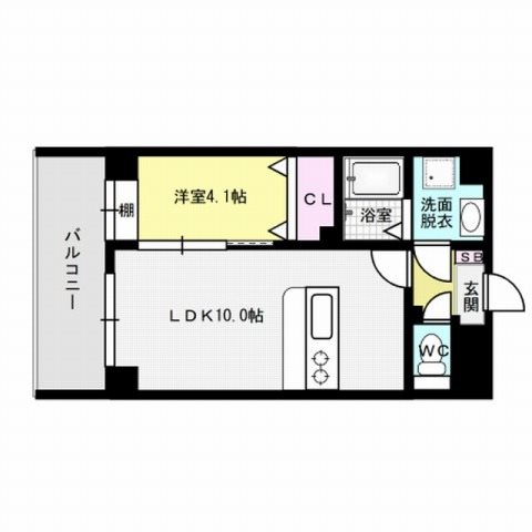LIBTH西新Ⅱ～ネット無料～ 間取り