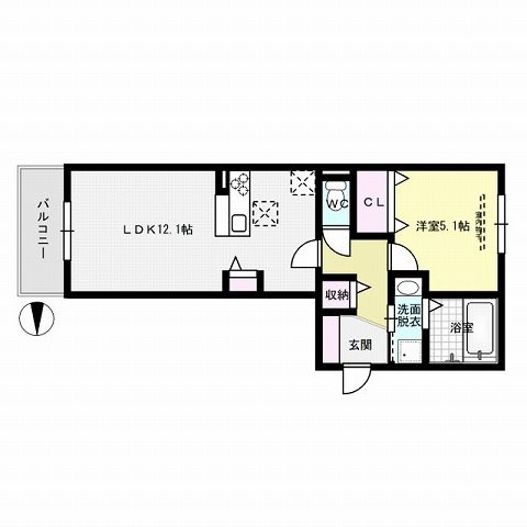 D-roomグランクリュ姪浜 間取り