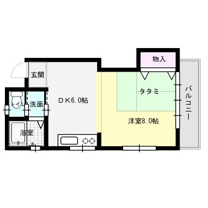 F御笠 202号室 間取り