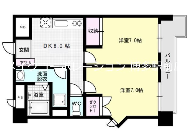 パークコート箱崎グランデ 間取り