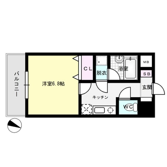 リージェント大橋 302号室 間取り