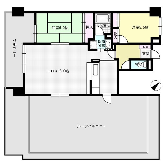 ロイヤルクローバー 507号室 間取り