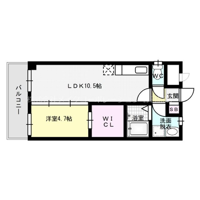 ウィステリア 203号室 間取り