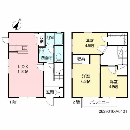 サンライト片縄 101号室 間取り