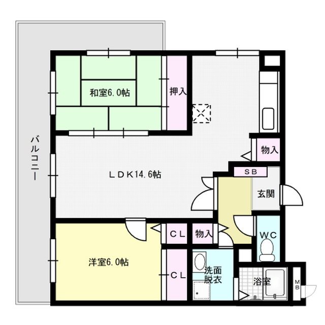 ピア白水ヶ丘 間取り図