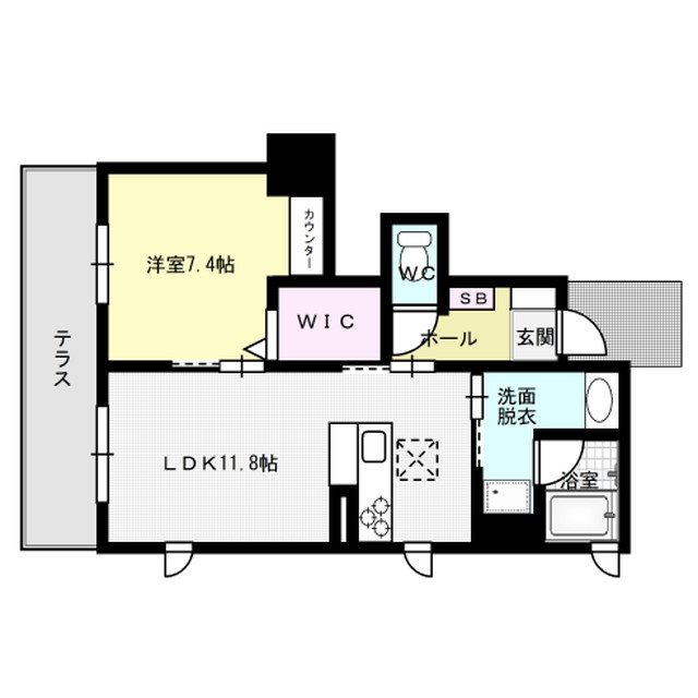 シャーメゾン木もれび 101号室 間取り