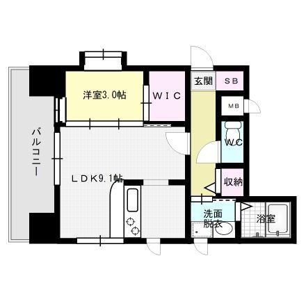 ネストピア西新Ⅱ～ネット無料 間取り