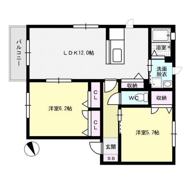イリスⅠ 201号室 間取り