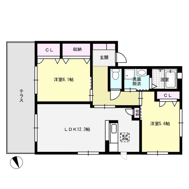 イリスⅡ 101号室 間取り