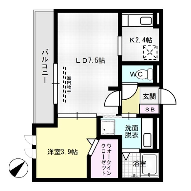 D-room大橋 203号室 間取り