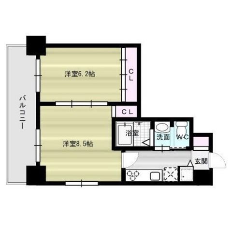 ステイツ姪浜駅前 間取り
