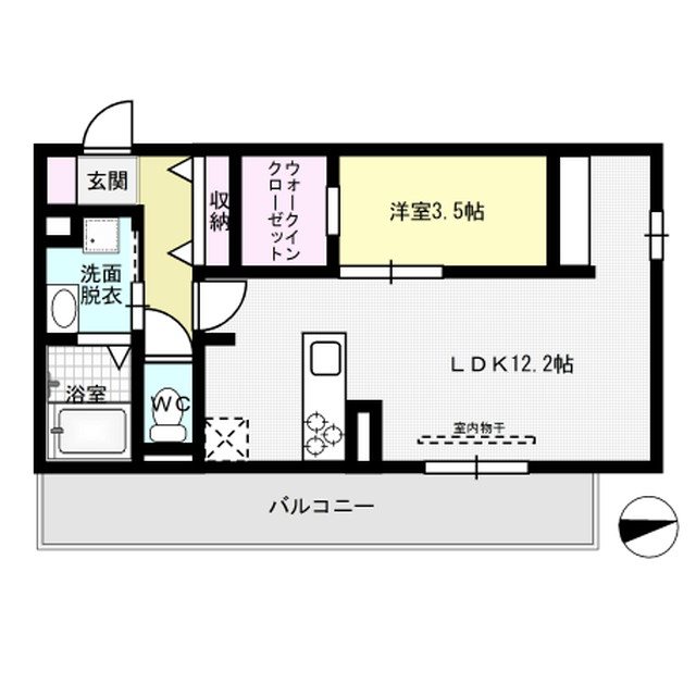 ウエストヒルズ那珂川 202号室 間取り