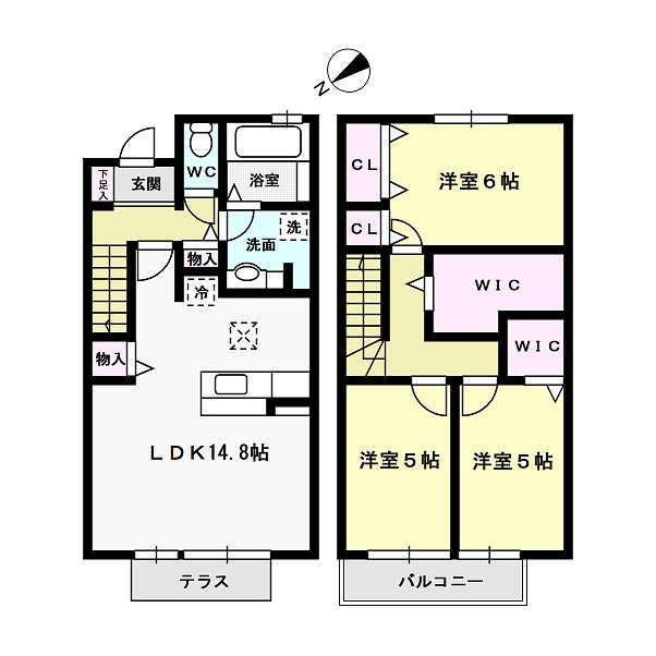 ブランシェ弥生 102号室 間取り