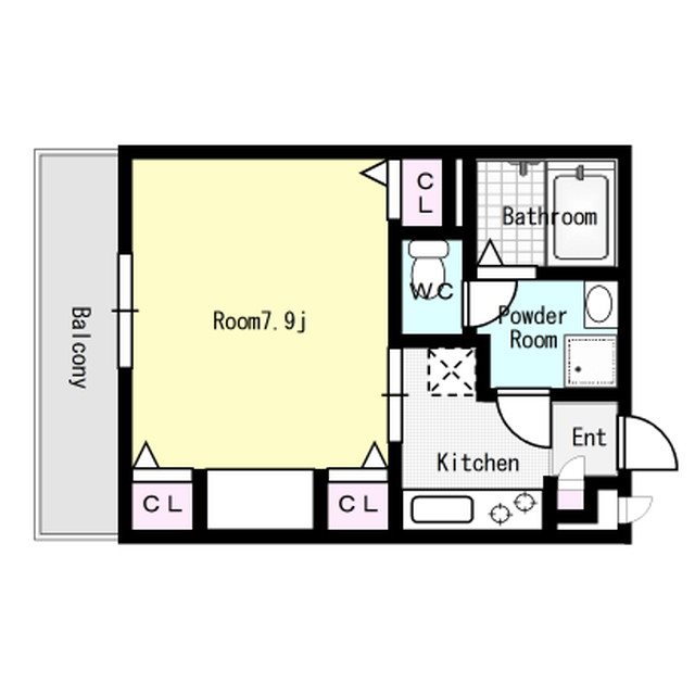 リブリ・岡本Ⅱ 201号室 間取り