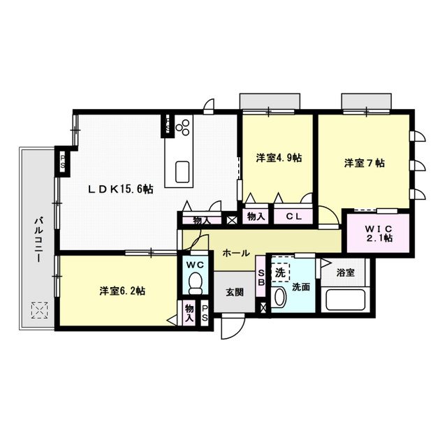 granfortina春日A棟 202号室 間取り