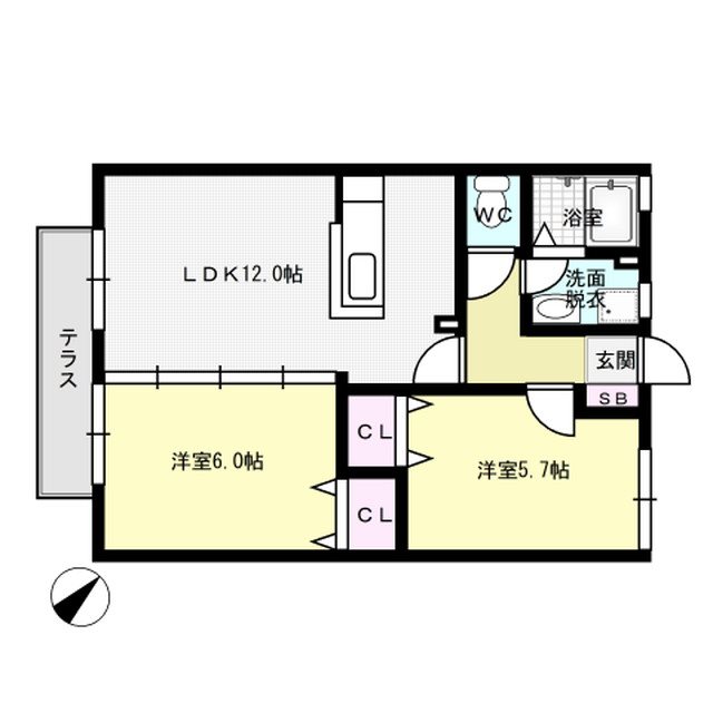 間取り ピノーチェA棟 間取り図