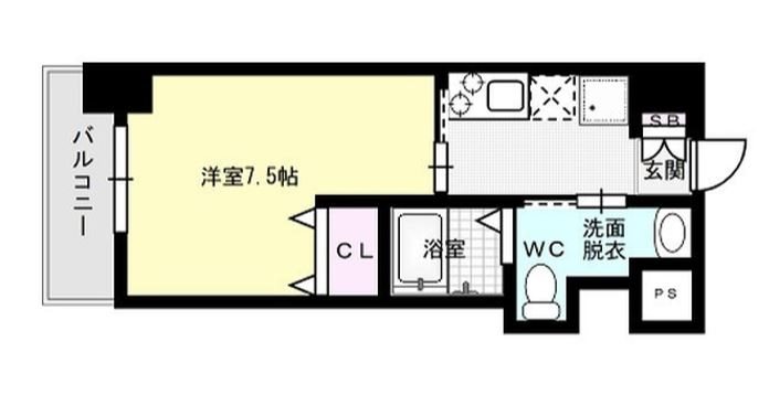 サムティタワーズ愛宕～ネット無料～ 間取り