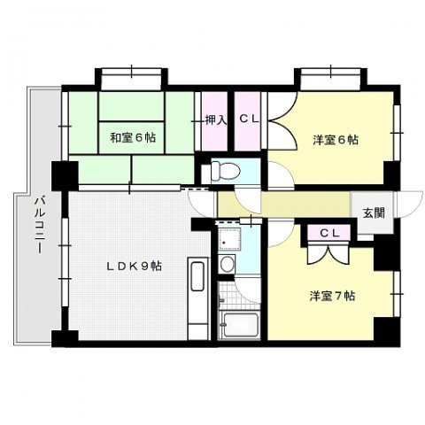 日宝サンセーヌ姪浜 間取り