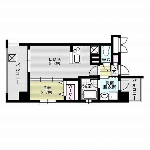 アクタス天神スクエア 間取り