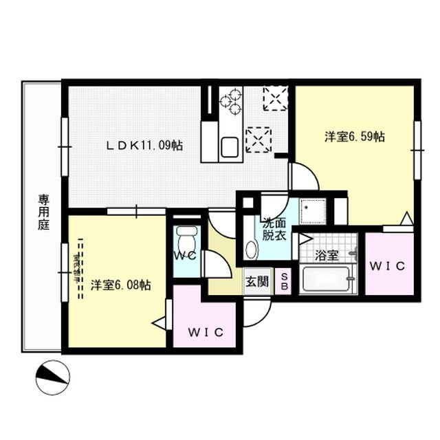 プレシボヌール弥永 間取り図