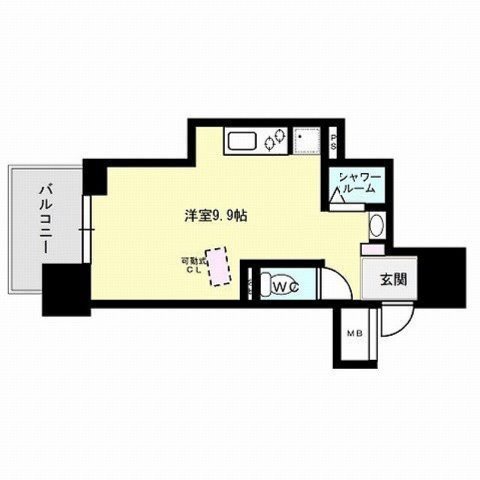 レジディア西新【Ｃタイプ】 間取り