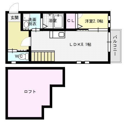 ビータス賀茂参番館～ネット無料～ 間取り