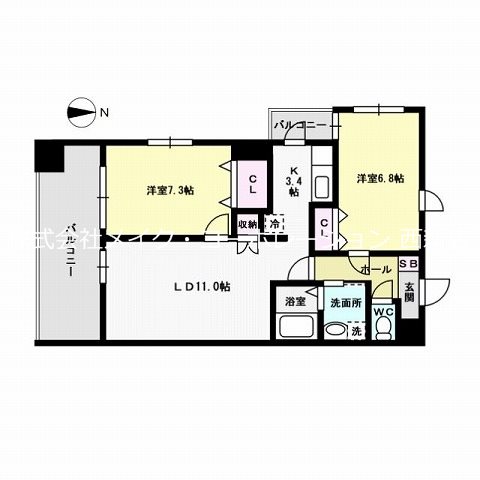 ヴィルコート城南 間取り