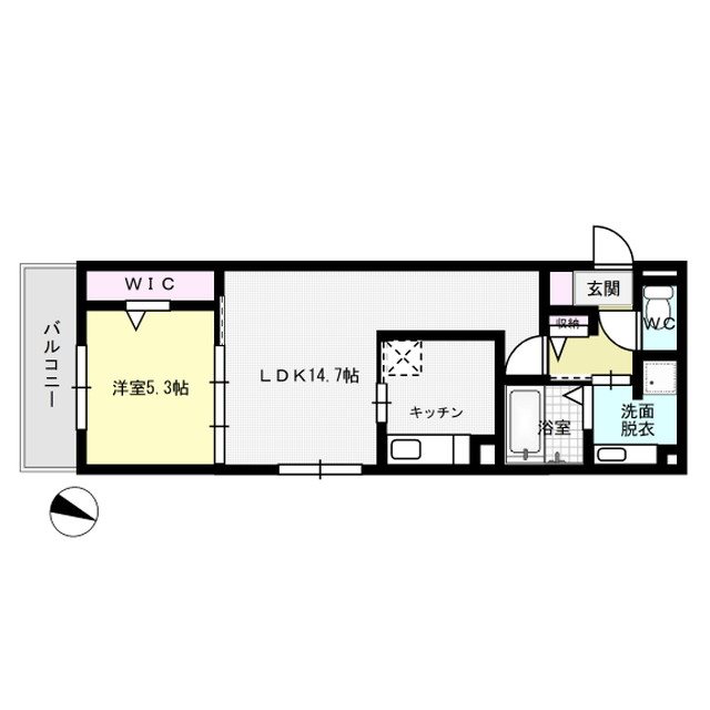 D-room高宮 202号室 間取り