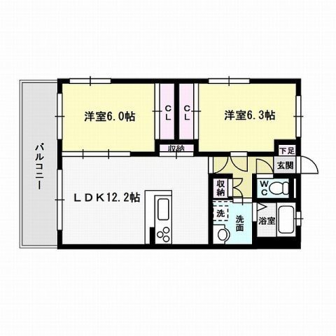 ルミエール干隈 間取り