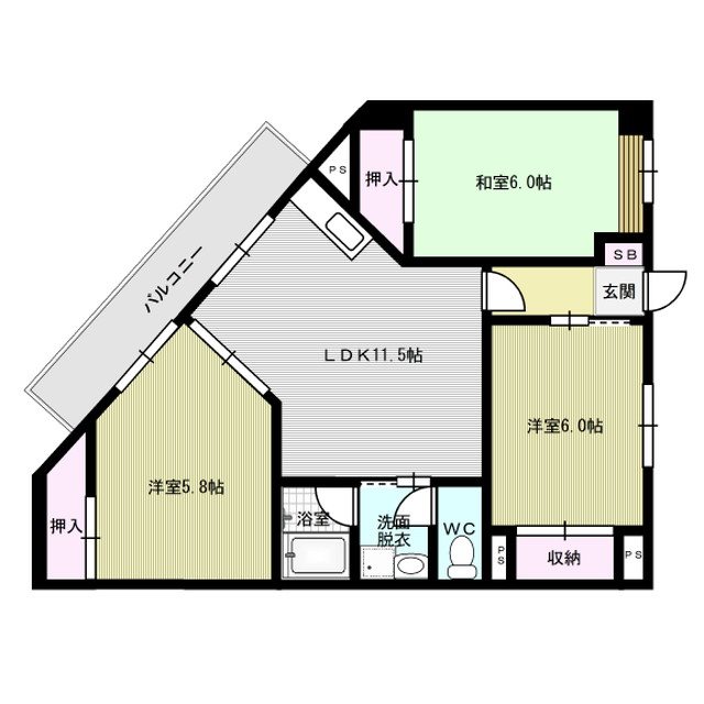 第2ピア博多南 間取り図